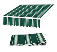 Retractable Sunshade Canopy 3.5x2.5m Waterproof Outdoor Awning Fabric UV Protection Green Patio Shade Cover Ideal for Garden Deck and Balcony (4.5x4m/15x13ft)