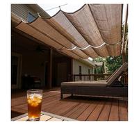 Retractable Sunshade Canopy Awning, Wave Shade Sail, UV Blocking HDPE Water-Resistant Protection Cover for Outdoor Spaces, Pergola Shade Net