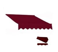 Retractable Sunshade Fabric 300x250cm, Waterproof Replacement Canopy for Balcony/Garden/Market, Manual Awning Fabric in Burgundy, 16x10ft (500x3)