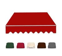Retractable Sunshade Fabric Replacement for Patio, Restaurant & Shop - Commercial Awning Canvas, Red Color, 16x13ft (500x400cm) - & Weather-Resistant