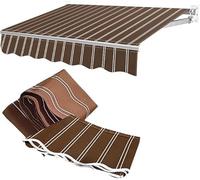 Retractable Sunshade Replacement Fabric with Valance - UV Protection Outdoor Shelter Cover Cloth (B 4x2.5m/13.1x8.2ft) for Patio, Gar, Deck, and Balcony
