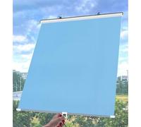 Retractable Sunshade with Suction Cups No Drill Privacy Curtains for Balcony & Skylight Temporary Thermal Shades Blue 72x160cm / 28x63in