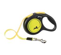 Retractable Tape Dog Lead Flexi New Neon Reflective Extendable Strong Dog Leash