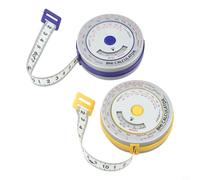 Retractable Tape Measure 150cm Having Bmi Calculator ， for Body Measurement Diet Tracking Device ， for Waist Hip Chest Arm Thigh Calf Com(blue+yellow)