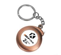 Retractable Tape Measure 2 Metre for mini Keychain Pocket Ruler Auto Lock Carbon Steel for Crafting Body Waist Small Metric(copper color)