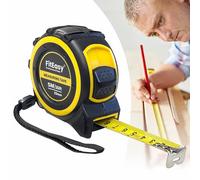 Retractable Tape Measure 5m 16Ft, Heavy Duty Nylon Coated Measuring Tape, Cushioned Griplock Imperial and Metric Measurement with Metal Belt Clip (10M)