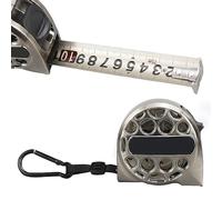 Retractable Tape Measure, 7.5m Hollow Out Measuring Tape, Industrial Grade Waterproof Rustproof Carbon Steel Tape Measure Accurate Measurement Ruler Roll with Metal Buckle(Grey)