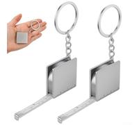 Retractable Tape Measure Keychain Compact Zinc Alloy 1.2m Dual Scale for mini Ruler for Keys Bag DIY Projects Tailor Fabric 2 Set