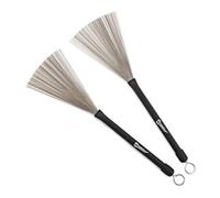 Retractable Telescopic Drum Wire Brushes with Smooth Rubber Handle, Premier