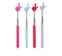 Retractable Telescopic Teaching Pointer - Extendable Stainless Steel Classroom Pointer Stick, Finger-Tip Mini Handheld Pointer for Teachers, Presentations & Lectures (21-68 cm)（Blue/Purple/Pink/Red）