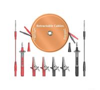 Retractable Test Leads, 18 AWG Electrical Test Cables With Clips