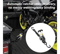 Retractable Tie Down Straps | Bed Mounted Ratchet Straps with Plate | Heavy Duty Automotive Exterior Accessories for Kayak Appliances Cargo Trailer Lawn Equipment