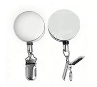 Retractable Towel Holder Clip, 9.6x4cm Retractable Badge Reels Wall Mounted Metal Self Adhesive Automatic Rebound | Retractables Hand Towel Clip | for Insulation Pads Clothes, Dormitory RV Apartment