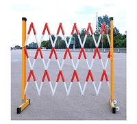 Retractable Traffic Barricade - Folding Construction Driveway Fence 1.2m High Expandable Scissor Gate Portable Road Safety Barrier for Garage (Color: Red Size: 1.2x2.5m)