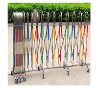 Retractable Traffic Barricade - Mobile Driveway Fence with Casters Portable Folding Scissor Gate for Outdoor Use 1.1m High Ideal for Schools Garages & Events (1.1x4m Colo