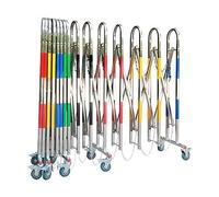 Retractable Traffic Barricade - Mobile Driveway Fence with Wheels Portable Folding Scissor Gate for Outdoor Use 1.1m High Ideal for Schools & Events (1.1x1m Color: Colore