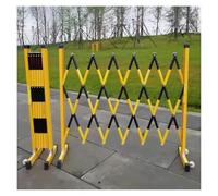 Retractable Traffic Barricade,Outdoor Expandable Traffic Barricade, Retractable Safety Fence with Casters, Folding Mobile Barrier, Easily Assembled Expanding Road Fence for Maintenance and