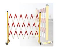 Retractable Traffic Barrier - Expandable Metal Safety Barricade for Road, Garage, Construction, Easy Assembly Driveway Fence, Durable Industrial Crowd Control