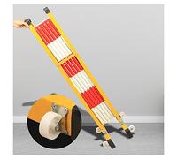 Retractable Traffic Barrier Fence with Wheels, Red and Yellow, 1.2 x 3m - Versatile Crowd Control for Events, Construction Sites, and Safety Management