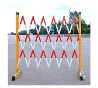 Retractable Traffic Barrier, Folding Door, Expandable Mobile Barrier, Telescopic Metal Fence with Wheels, Driveway Security Gate for Maintenance & Construction Use