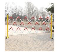 Retractable Traffic Barrier - Portable Expandable Fence with Wheels Compact Crowd Control Solution for Events & Garages Easy to Use Traffic Management Tool