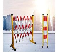 Retractable Traffic Barrier, Retractable Barricade Flexible Retractable Driveway Safety Gate Expandable Metal Barricade,Yellow Black,1.2 * 3M