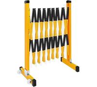 Retractable Traffic Barrier - Safe Outdoor Folding Gate for Kids & Pets, Expandable Metal Barrier for Schools, Blue & White, 1.2m x 1.5m