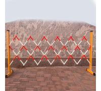 Retractable Traffic Barriers, Expandable & Folding Road Safety Gate, Indoor/Outdoor Temporary Barrier, Yellow Scissor Design, 1.2m x 5m for Effective Crowd Control