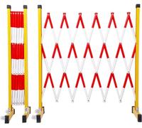 Retractable Traffic Barriers, Portable Adjustable Retractable Fencing for Public Activity Streets, Freely Movable Expandable Metal Barricade,Red,1.2 * 2.5m
