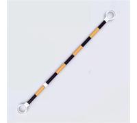 Retractable Traffic Cone Bar - 5-Piece Portable Barricade Pole Set Black and Yellow Round Head Ideal for Crowd Control and Safety Traffic Management