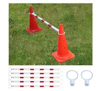 Retractable Traffic Cone Bars 4.2-7.2ft for Driveway Parking Lot Control(Blue White,20pc)