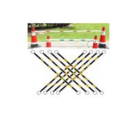 Retractable Traffic Cone Bars, Traffic Cone Bar For Roadwork And Event Crowd Control 4.1-6.56 ft Multicolor(Y/6pcs)