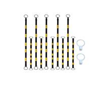 Retractable Traffic Cone Ber - Reflective Safe Road & Parking Ber Lightweight &10PCS 1.25m-2m (4.1ft-6.56ft) Ideal for Construct & Events