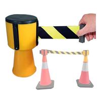 Retractable Traffic Cone Emergency Warning Belt, Cone Mountable Barrier Tape, for Traffic and Pedestrian Safety at Airports, Banks