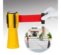 Retractable Traffic Cone Safe Ber Belt - /9.8ft Yellow Crowd Control with Braking System for Construct Road Maintenance Hazard Warning