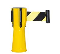 Retractable Traffic Cone Topper Tape - 3 Meter | Yellow Cone Belt Barrier Tape for Cones | Cone Mountable Emergency Warning Belt | High Visibility Yellow Retractable Topper for Traffic Cone