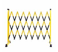 Retractable Traffic Control Barrier - Portable Expanding Security Gate with Casters, Yellow-Black, 1.2x2.5m, Ideal for Construction Sites and Crowd Management