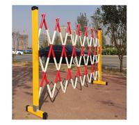 Retractable Traffic Fence,Safety Construction Folding with Casters, Management Road,for Area Control(150x120cm)
