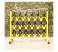 Retractable Traffic Fence,Temporary Pedestrian Safety,Yellow Folding with Caster Wheels,for Schools Road Construction(900x120cm)