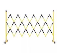 Retractable Traffic Guardrail - Expandable Metal Barrier for Yard, Pool & Traffic Control, Portable Black Safety Barrier 1.2 x 3m, Ideal for Crowd Management & Safety
