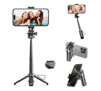 Retractable Tripod for Cell Phone, Portable Selfie Stick Travel Phone Tripod with Remote Phone Holder Stand, Sturdy & Stable Adjustable Multi-Angle Shot Selfie Stick for Video Recording