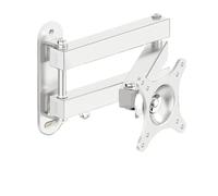 Retractable TV Wall Mount Bracket for 1437" LCD Monitors Load Capacity 15KG Adjustable and SpaceSaving Design Universal Fit (White 1424 inch)
