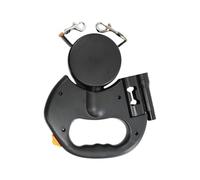 Retractable Two Dog Rope - 20 x 19 x 4 cm Comfortable Hook, Lead, Strong Cable with Comfortable Handle | High Performance Automatic Extension for Pets, Hiking Training Outdoor Exercise