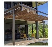 Retractable U-Shape Patio Awning Shade Sail 1.2x7m Outdoor Canopy Cover Permeable Fabric for Garden & Porch - Ideal Sun Protection & Privacy Solution