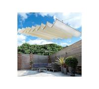 Retractable U-Shaped Wave Awning - Waterproof Sunshade for Outdoor Spaces, Stylish Pergola Cover Solution