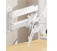Retractable Universal TV Mounts Wall Mount Bracket Load Up To 15KG For 14 To 37 Inches LCD Monitor Stand Expansion(White 14-37inch)