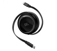 Retractable USB C to USB C Charger Cable 100W Fast Charging with 5-Length Adjustable (0.2/0.4/0.6/0.8/1M) Auto Rewind Type C Lead Compatible with MacBook Pro/Air iPhone 17/16/15 iPad Galaxy S25/S24