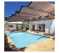 Retractable UShaped Shade Sails UV Protection Wavy Outdoor Roller Blinds with Mounting Kit Ideal Replacement for Patio Garden Pergola (Dimensions: L)