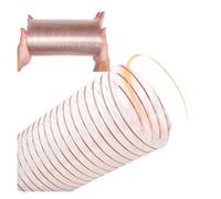 Retractable Vacuum Hose，Woodworking Dust Collection PU Duct,Internal Diameter 20/25/32/35/38/40/45/50mm Puncture Resistant Transparently Hoses(Clear-500cm,25mm/0.98in)(Clear 200cm,20mm/0.79in)