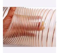 Retractable Ventilation Hose,Transparent Steel Wire Hose,Wear-Resistant and Durable,Excellent Flexibility,Suitable for Woodworking Shops,Ceramic Workshops,Cement Plants(25ft//7.6m)